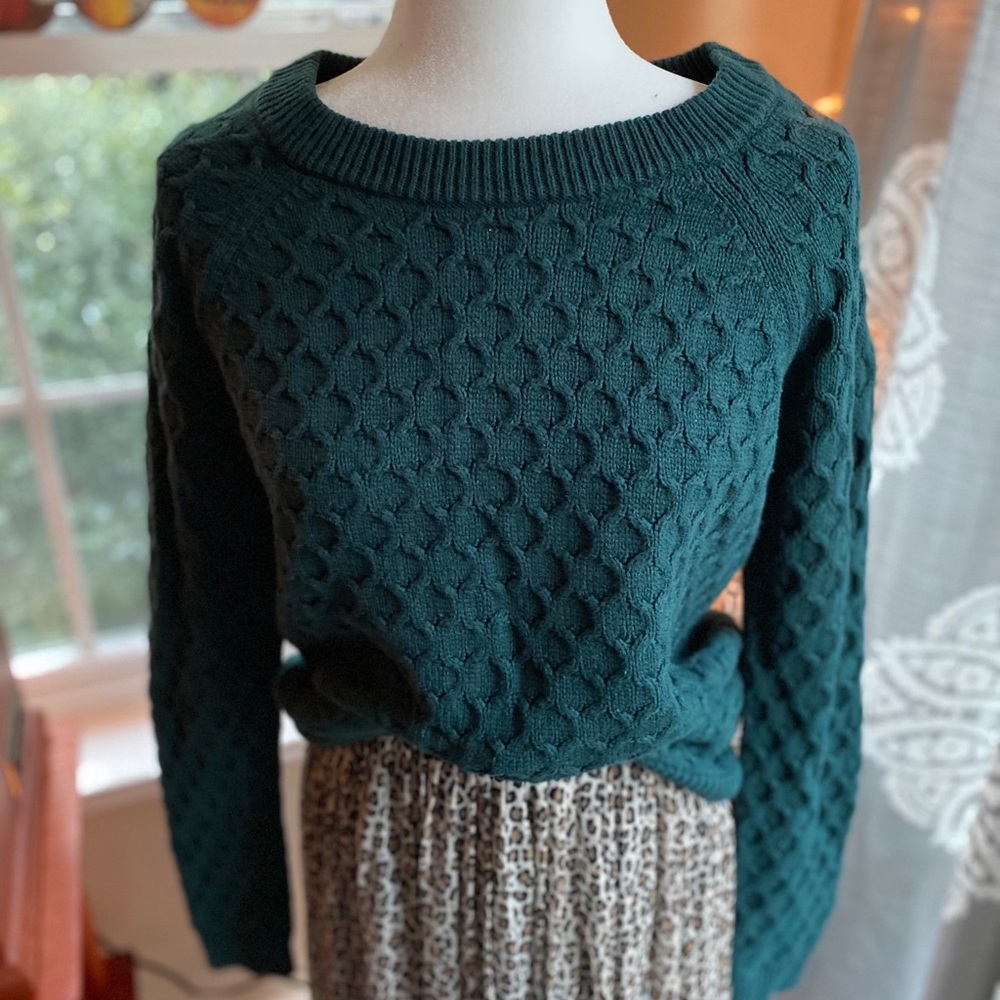 Deep green chunky sweater - L -Old Navy